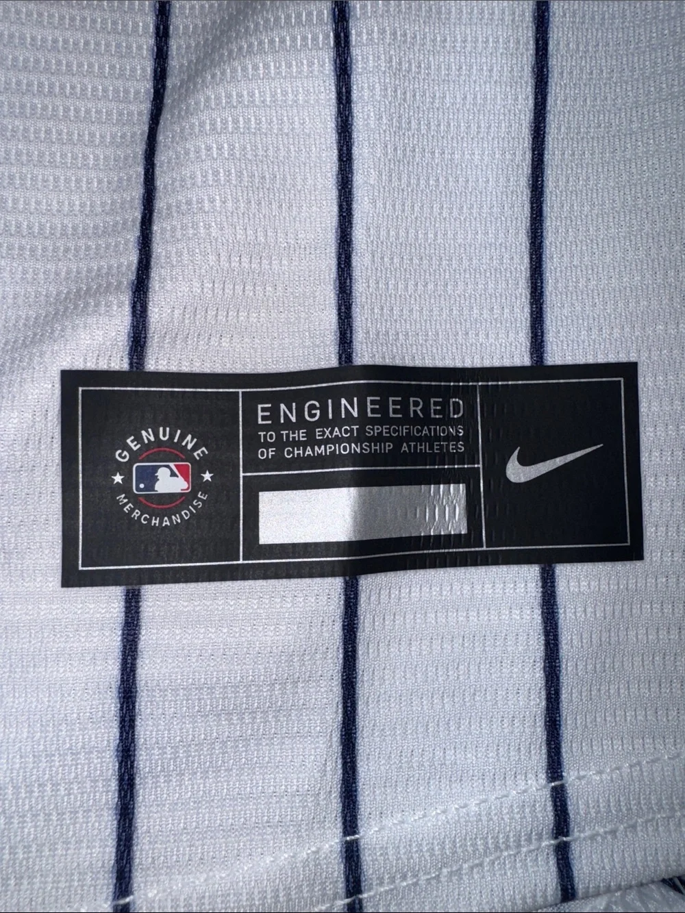 Nike White Pinstripe New York Yankees Button-Up Jersey Women’s Size Medium #99 - Picture 4 of 13